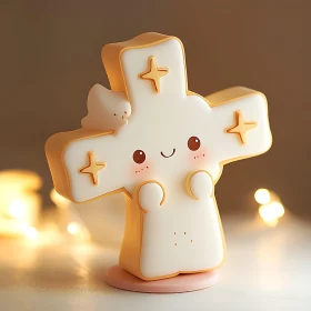 Cute Cross Doll with Soft Warm Light