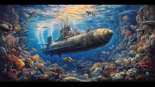 Underwater Adventure with Submarine