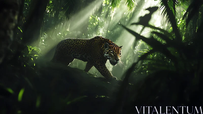 Stealthy Jaguar in Lush Jungle