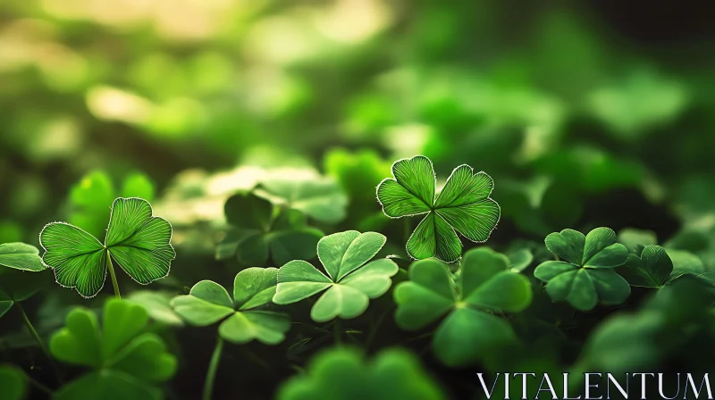 Green Clover Meadow - Symbol of Good Luck