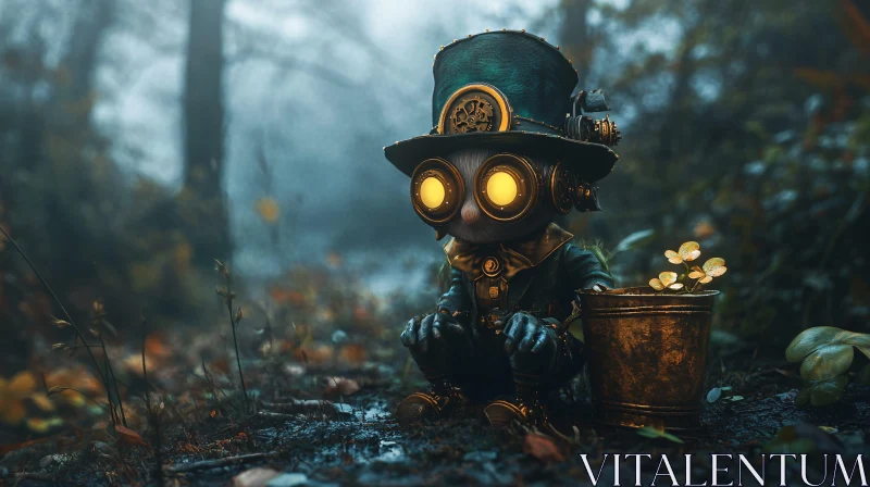 Mechanical Character with Clover Pot