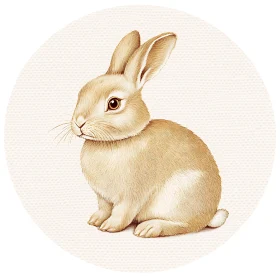 Vintage Style Rabbit Artwork