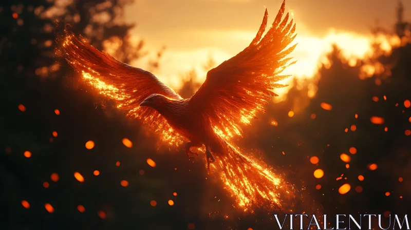 Phoenix Ablaze: Golden Hour Flight