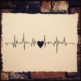Heartbeat with Heart Drawing