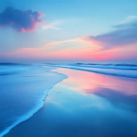 Serene Pastel Seascape at Sunset