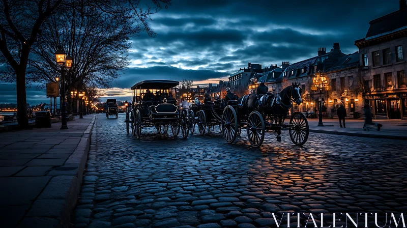 Nighttime Carriage in the City