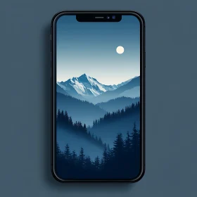 Mountainous Landscape with Dense Forest