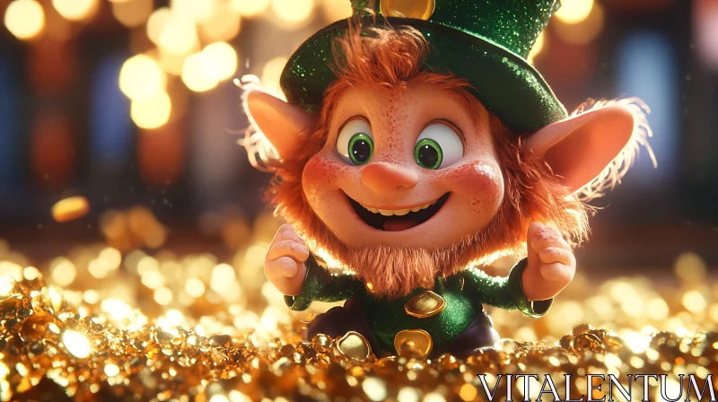 Charming Leprechaun with Pot of Gold