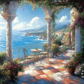 Scenic Terrace Overlooking the Sea