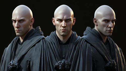 Three Men in Robes Portrait