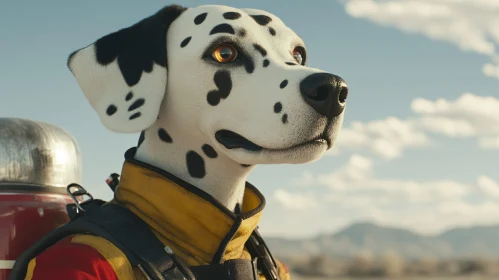 Dalmatian Firefighter Detailed