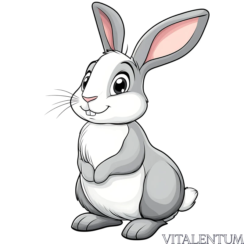 Charming Cartoon Rabbit Image