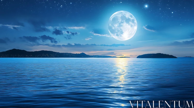 Full Moon Over Calm Waters