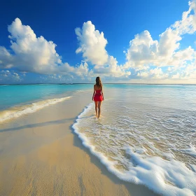 Seaside Serenity: A Woman's Coastal Walk