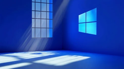 Geometric Blue Room