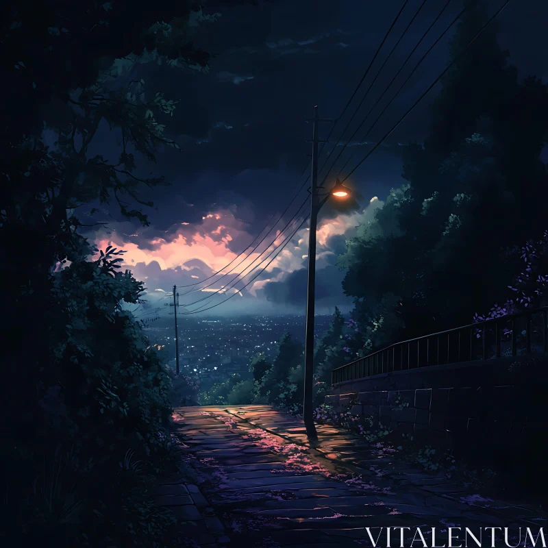 Serene Nighttime Cityscape