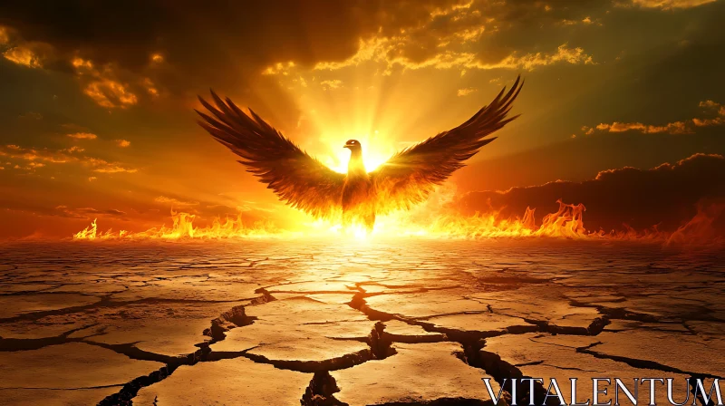 Phoenix Reborn: A Fiery Sunset