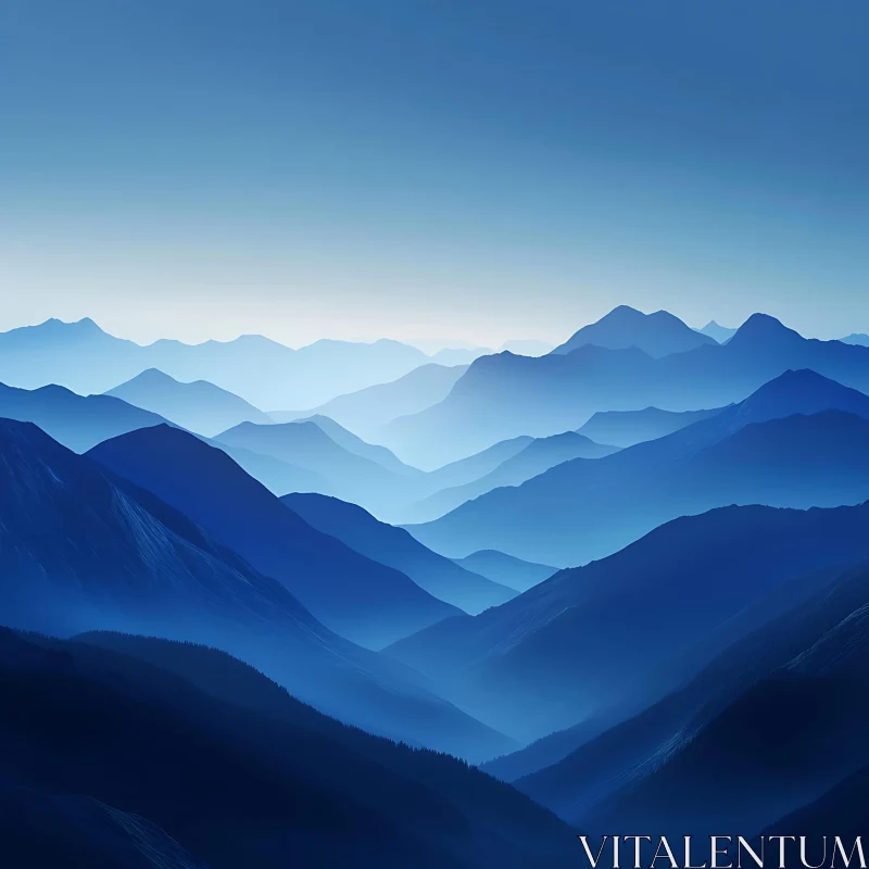 Layers of Blue Mountain Peaks