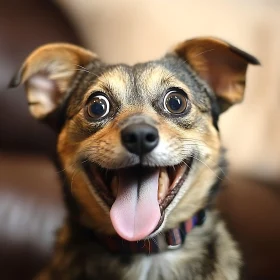 Happy Dog Close-Up