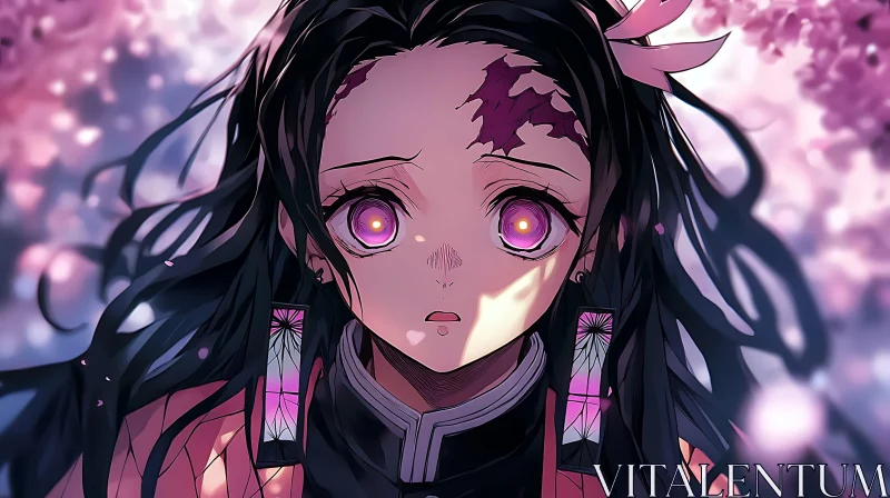 Cherry Blossom Anime Character Art