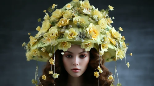 Enchanting Hat with Yellow Flowers - Fairy Tale Illustrations