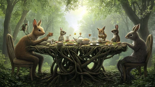 Whimsical Tea Party in the Woods