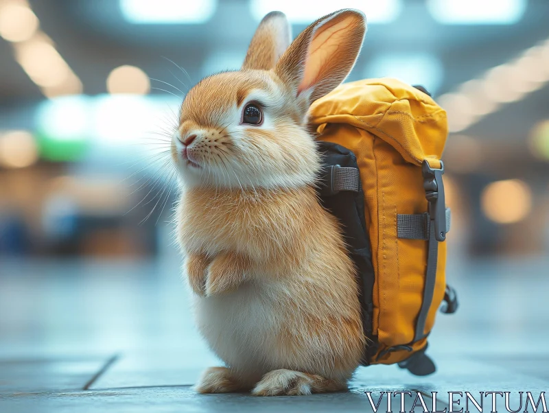 Travelling Bunny AI Image