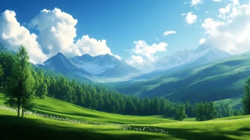Green Valley and Snowy Mountains
