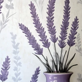 Lavender in Glossy Purple Pot