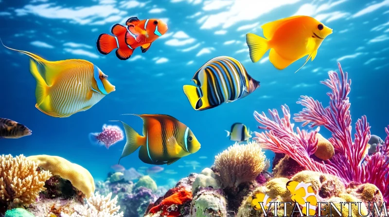 AI ART Underwater World with Tropical Fish