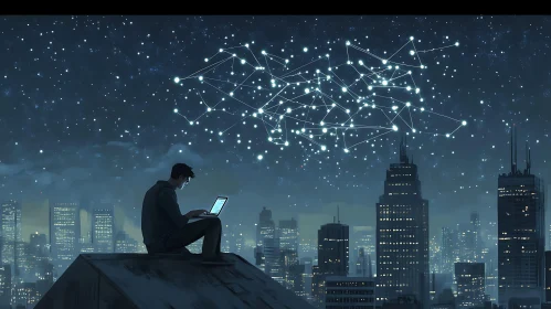 Rooftop Connection: Data and City Lights