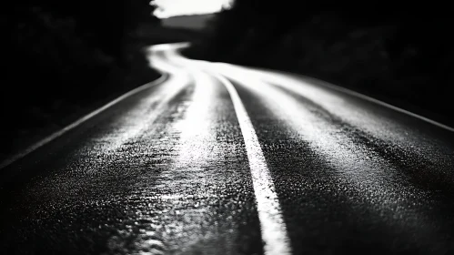 Monochrome Asphalt Landscape