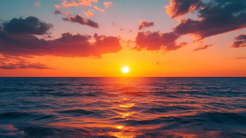 Sunset Over the Ocean