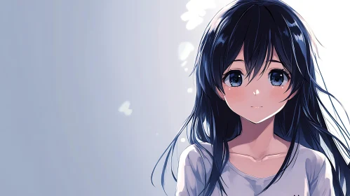 Serene Anime Portrait of a Girl