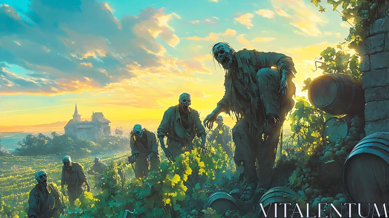 Undead in the Vineyard AI Image