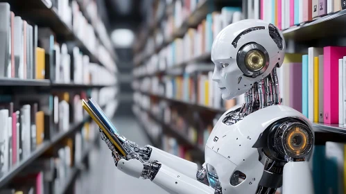 AI Robot Learning in a Library