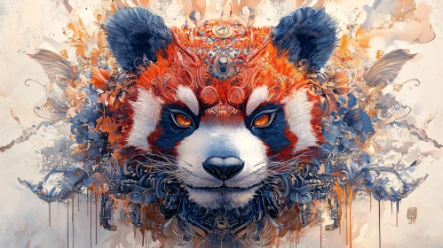 Intricate Surreal Panda Art