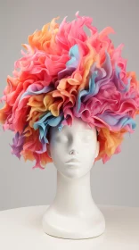 Colorful Mannequin Head with Flowing Hair | Pop Art