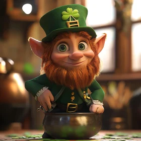 Whimsical Leprechaun Cartoon Character