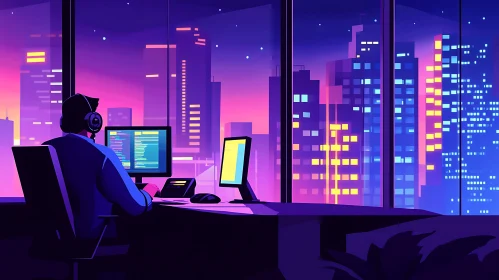 Coder at Night