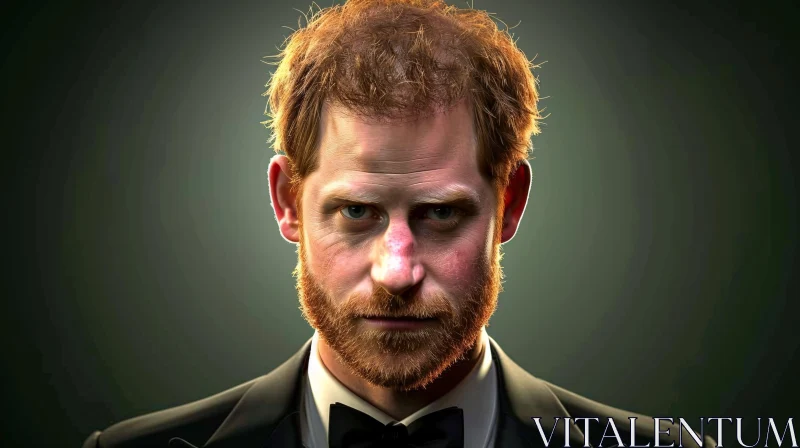 Prince Harry in a Sharp Tuxedo AI Image