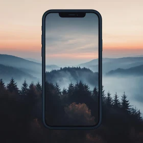 Misty Mountain Twilight and Smartphone