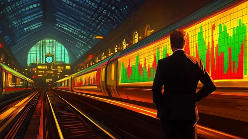 Stock Market Analysis at Train Station