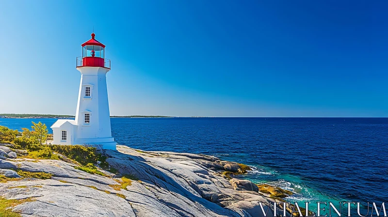 Coastal Lighthouse Scene AI Image