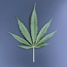 Cannabis Leaf Botanical Study