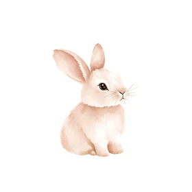 Pastel Rabbit Illustration