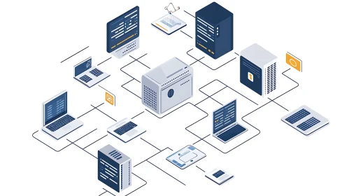 Isometric Network of Computers and Servers