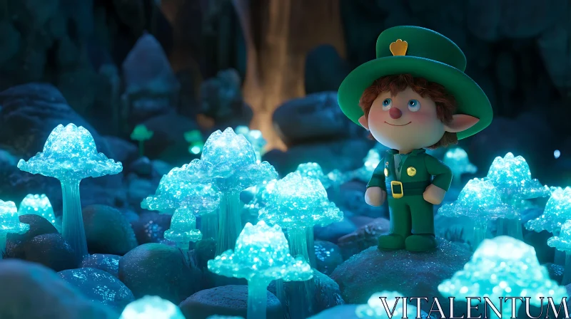 Whimsical Leprechaun in a Magical Forest AI Image