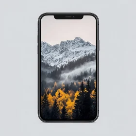 Snowy Mountains and Forest on Mobile