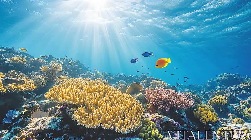 Underwater World with Colorful Corals AI Image